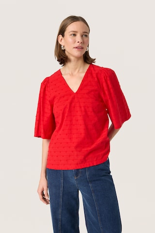 SOAKED IN LUXURY Blouse 'Sunela Felisia' in Red: front