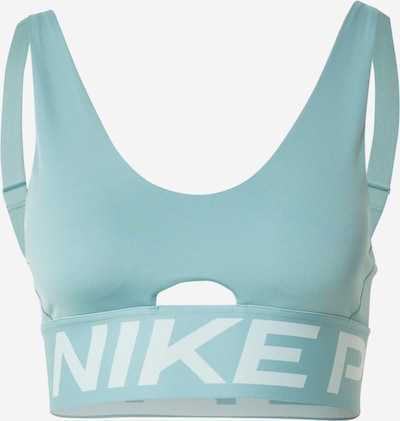 NIKE Sportski grudnjak 'INDY PLUNGE' u pastelno zelena / bijela, Pregled proizvoda