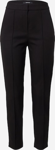 TAIFUN Regular Trousers with creases in Black: front