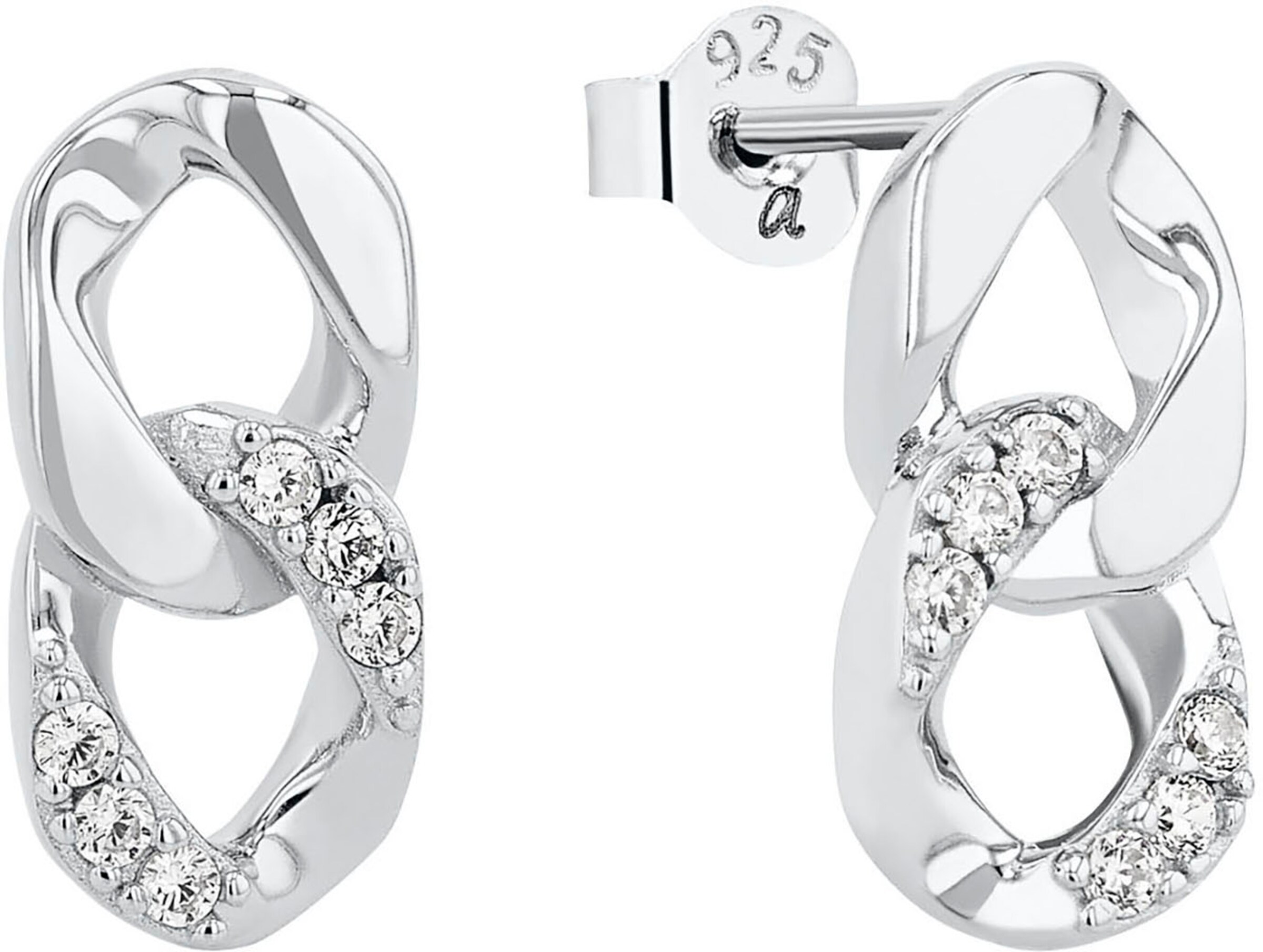 AMOR Earrings in Silver: front