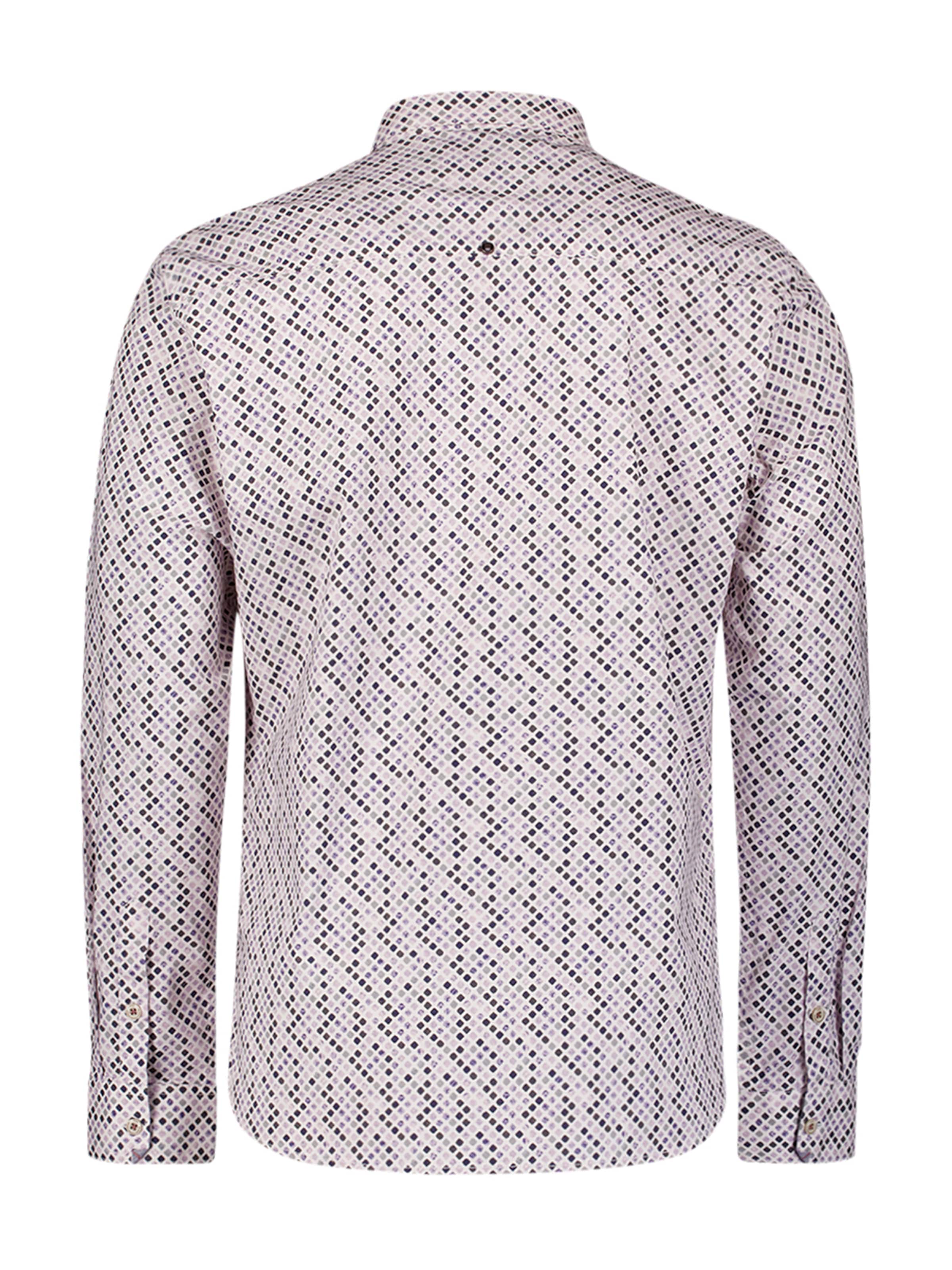 No Excess Regular fit Button Up Shirt in Purple: back