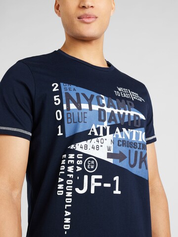 T-Shirt CAMP DAVID en bleu