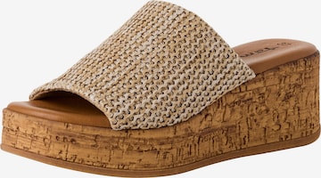 Tamaris Чехли в бежово: отпред