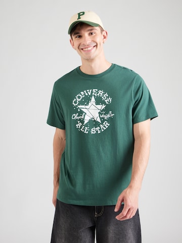 T-Shirt 'BROKEN GLASS' CONVERSE en vert : devant
