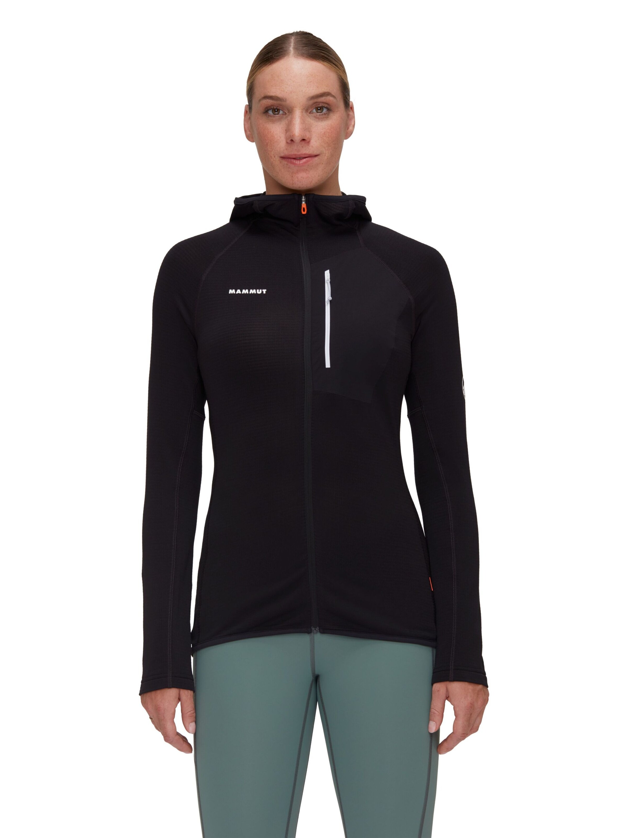 MAMMUT Funktionsfleecejacke 'Aenergy Light' in Schwarz: Vorderseite