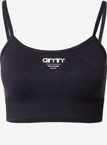 Bustino Reggiseno sportivo di aim'n in nero: frontale