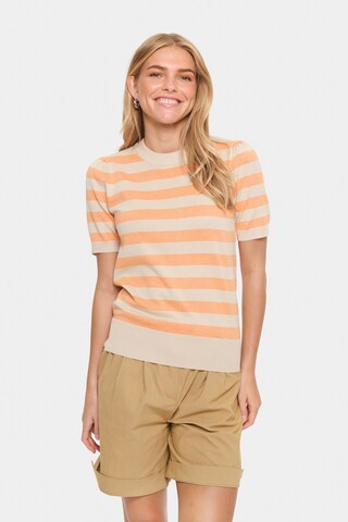 SAINT TROPEZ - Jersey 'Mila' en beige: frente