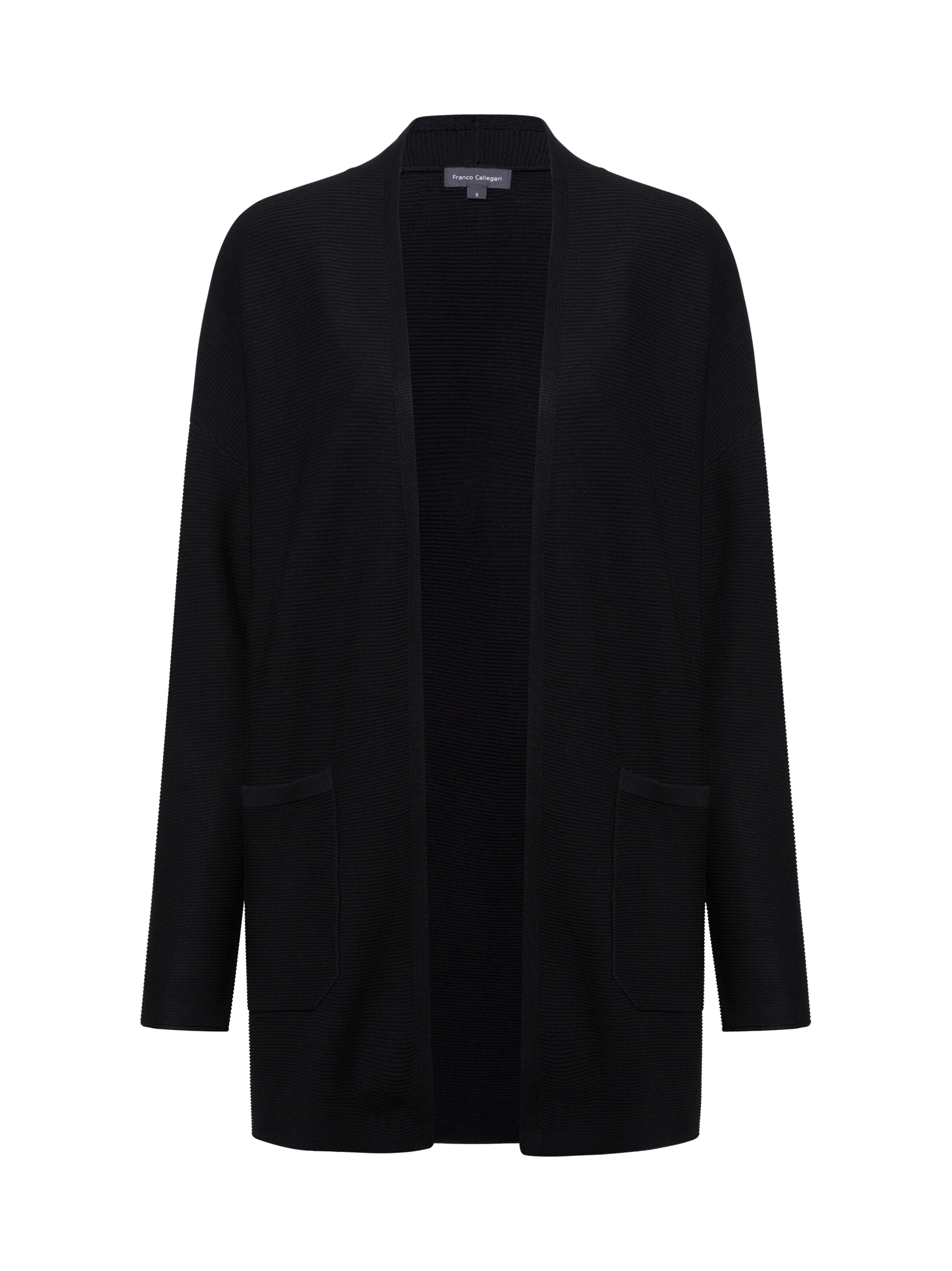Franco Callegari Gebreid vest ' ' in Zwart: voorkant