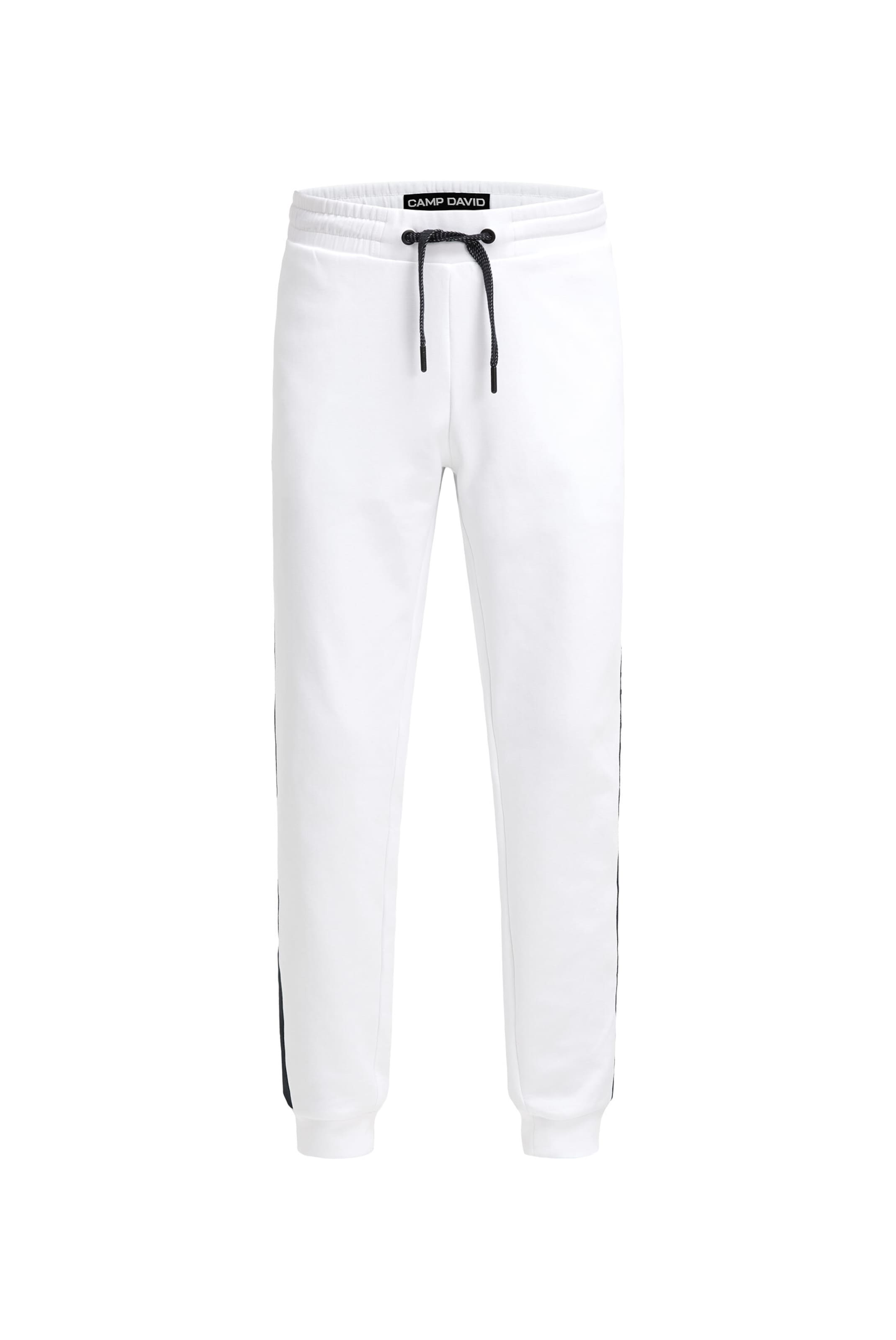 CAMP DAVID Regular Pants in White: front
