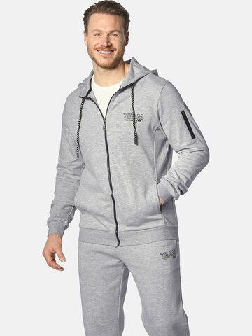Jan Vanderstorm Sweatjacke ' Odgrim ' in Grau: Vorderseite