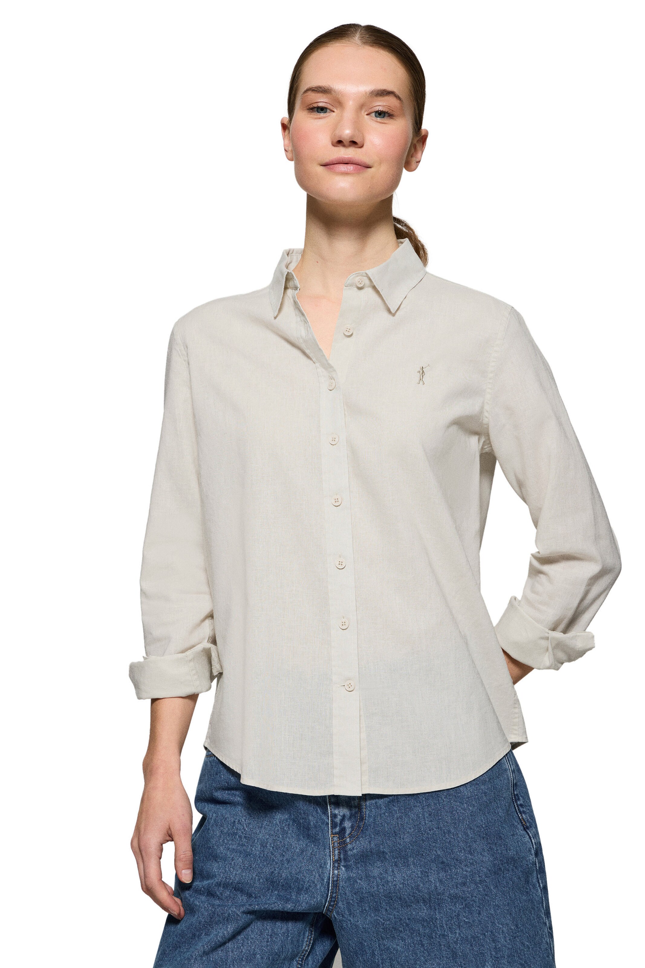 Polo Club Blouse in Beige: front