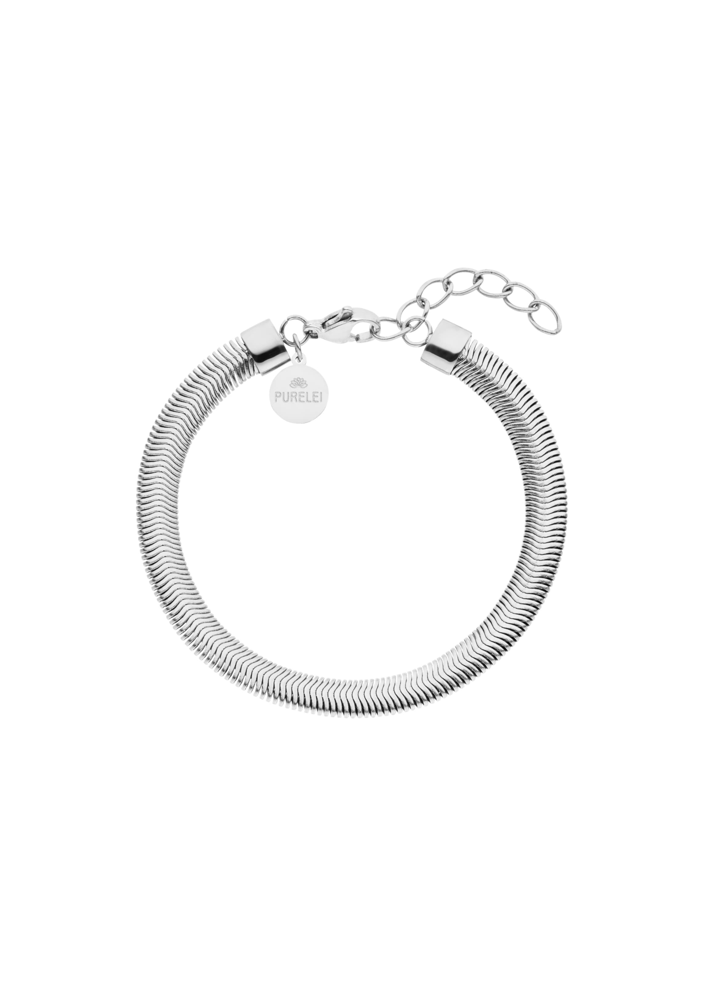 PURELEI Armband 'Flow' in Silber: Vorderseite