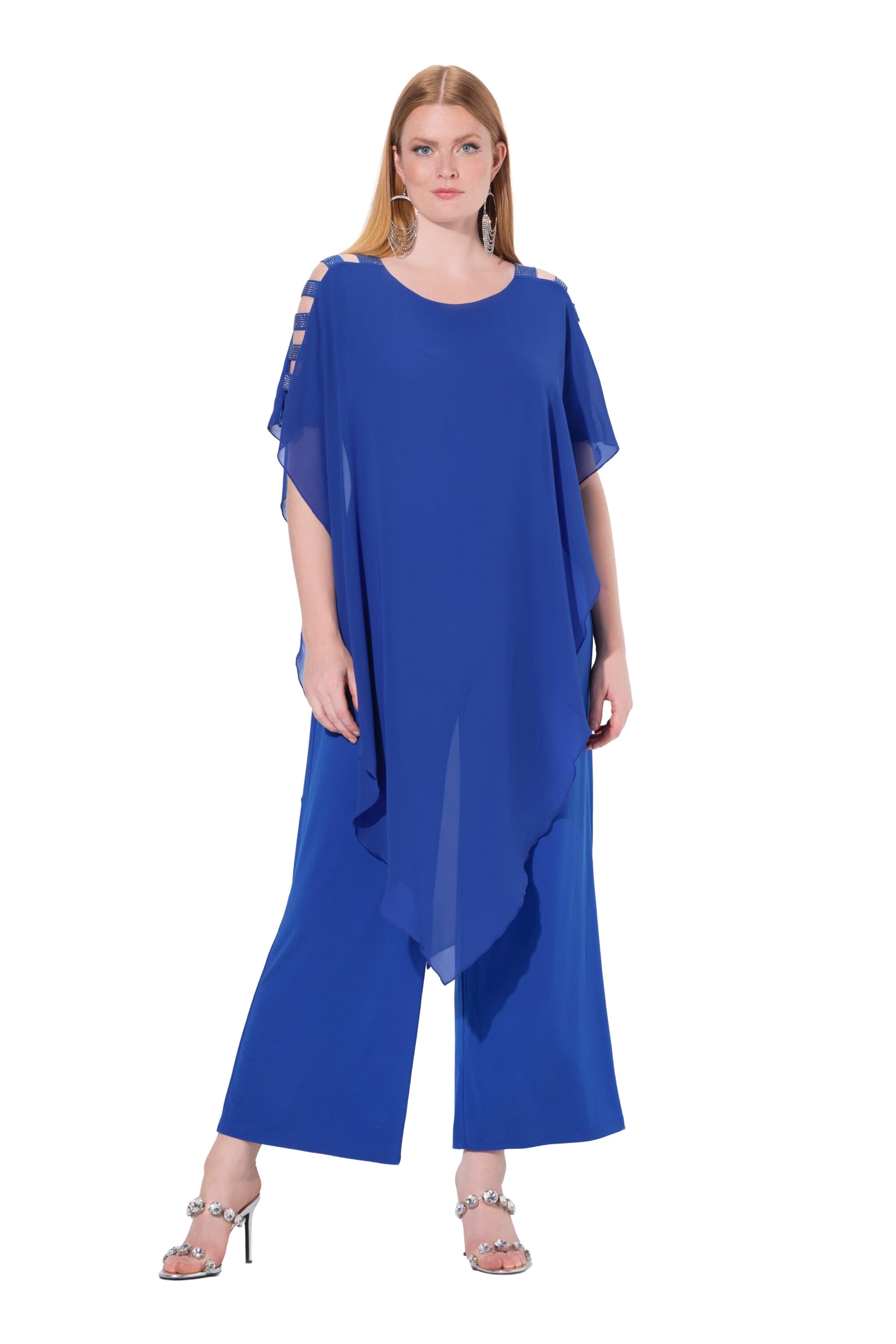 Ulla Popken Jumpsuit in Blau: Vorderseite