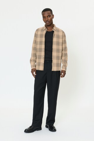 Coupe regular Chemise 'Christaldo' Matinique en beige