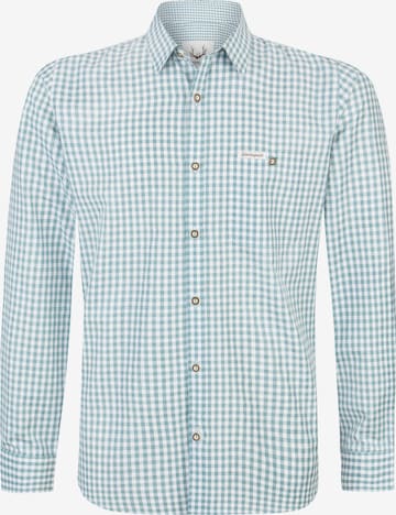 STOCKERPOINT Traditional Button Up Shirt in Green: front