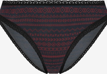 Albero Natur Slip 'Damen Bio Baumwoll Slip mit Spitze' in Blau: Vorderseite