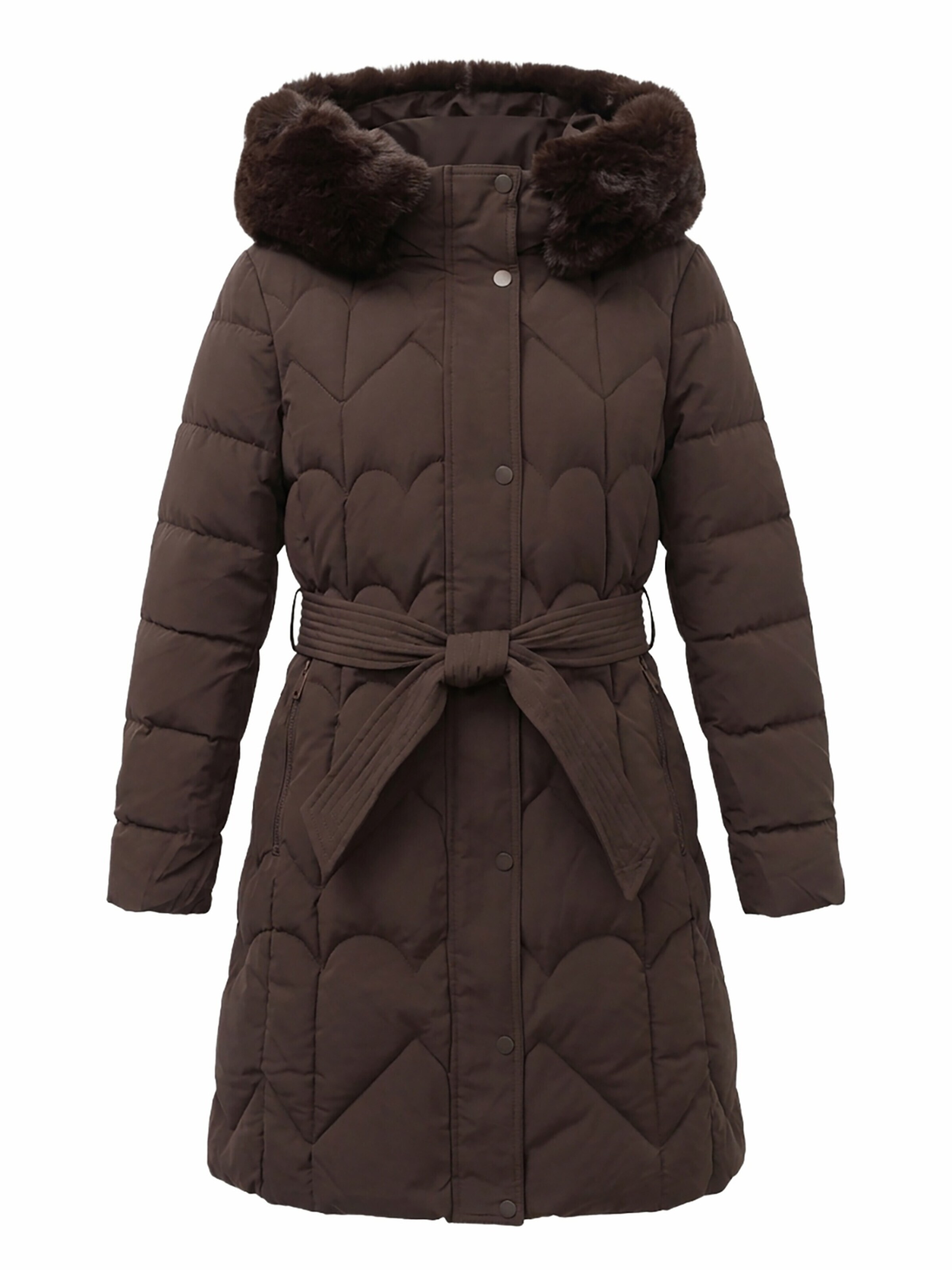 L'Arte Milano Winterjas in Bruin: voorkant