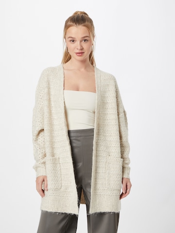 Cardigan 'NEW CHUNKY' ONLY en beige : devant