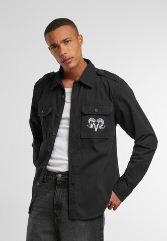 Mister Tee Comfort fit Overhemd 'Capricorn Skull' in Zwart