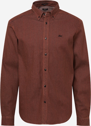 DENHAM Regular fit Overhemd 'WELDER' in Bruin: voorkant