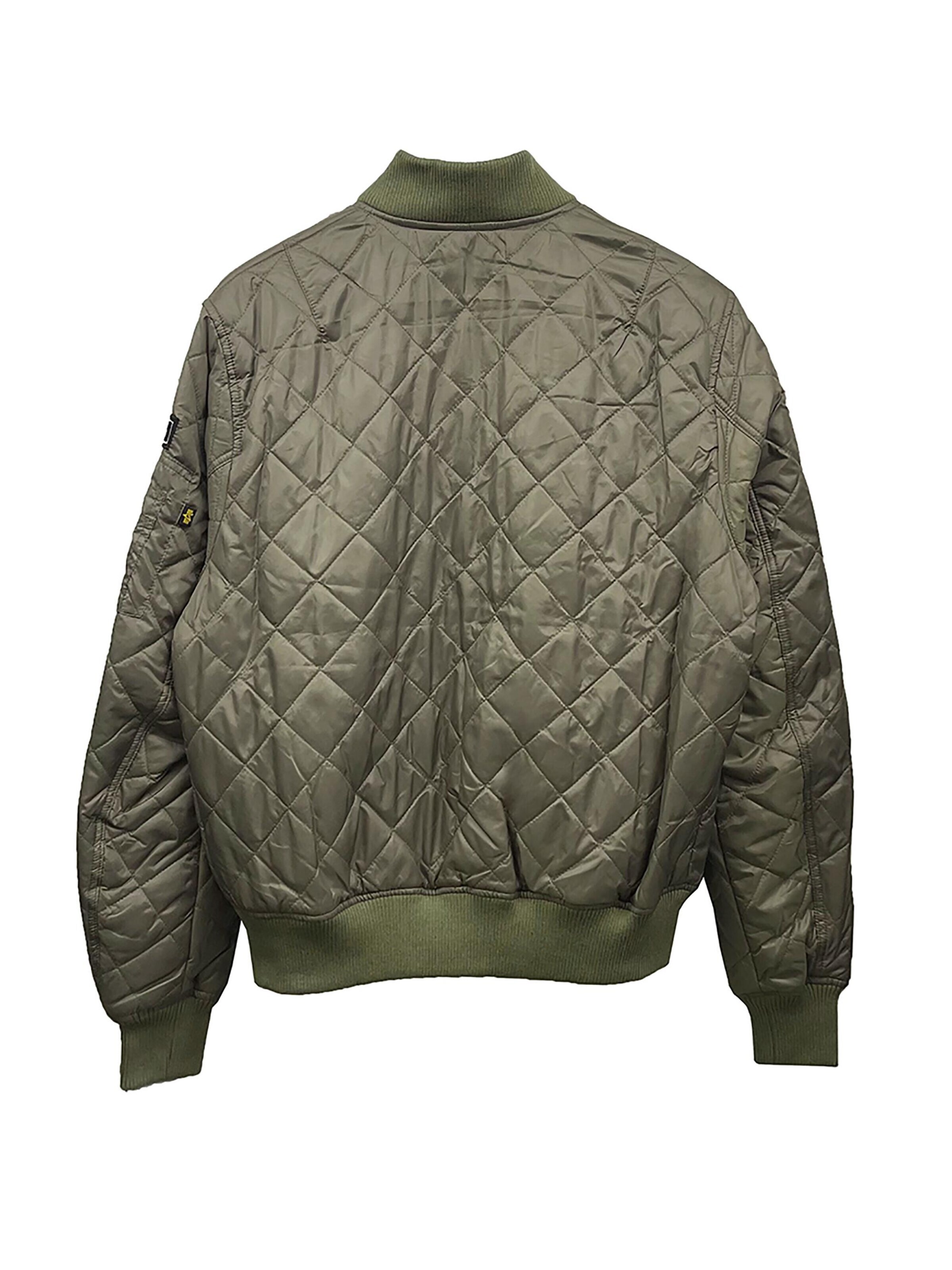 ALPHA INDUSTRIES Between-Season Jacket 'MA-1 DQ' in Green