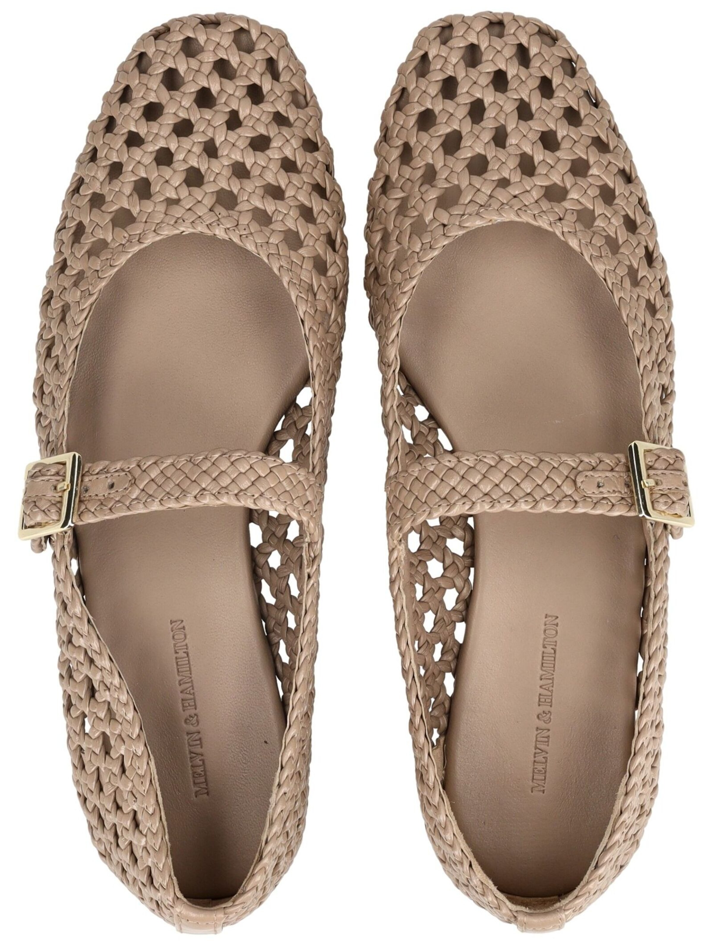 MELVIN & HAMILTON Riemchenballerina in Beige