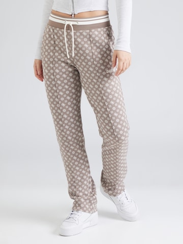 Regular Pantalon de sport 'NEW AGGIE' GUESS en marron : devant