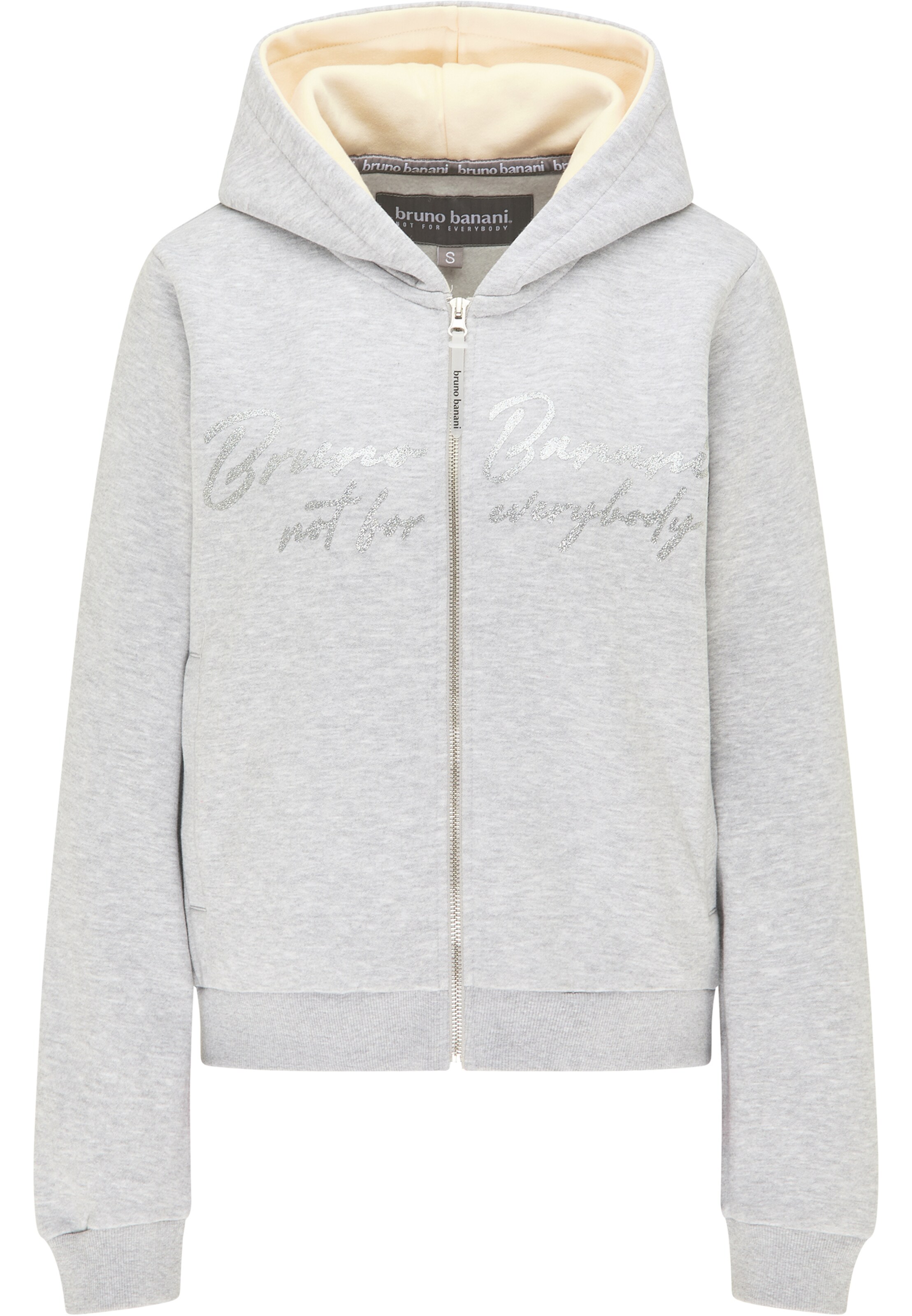 Bruno Banani Sweatvest 'Barnes' in Grijs: voorkant