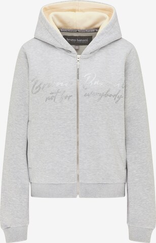 BRUNO BANANI Zip-Up Hoodie 'Barnes' in Grey: front