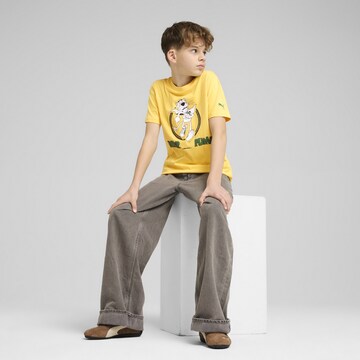 PUMA T-Shirt 'Super Puma' in Gelb
