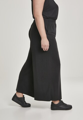 Urban ClassicsWide Leg/ Široke nogavice Hlače - crna boja