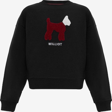 Sweat-shirt Williot en noir : devant