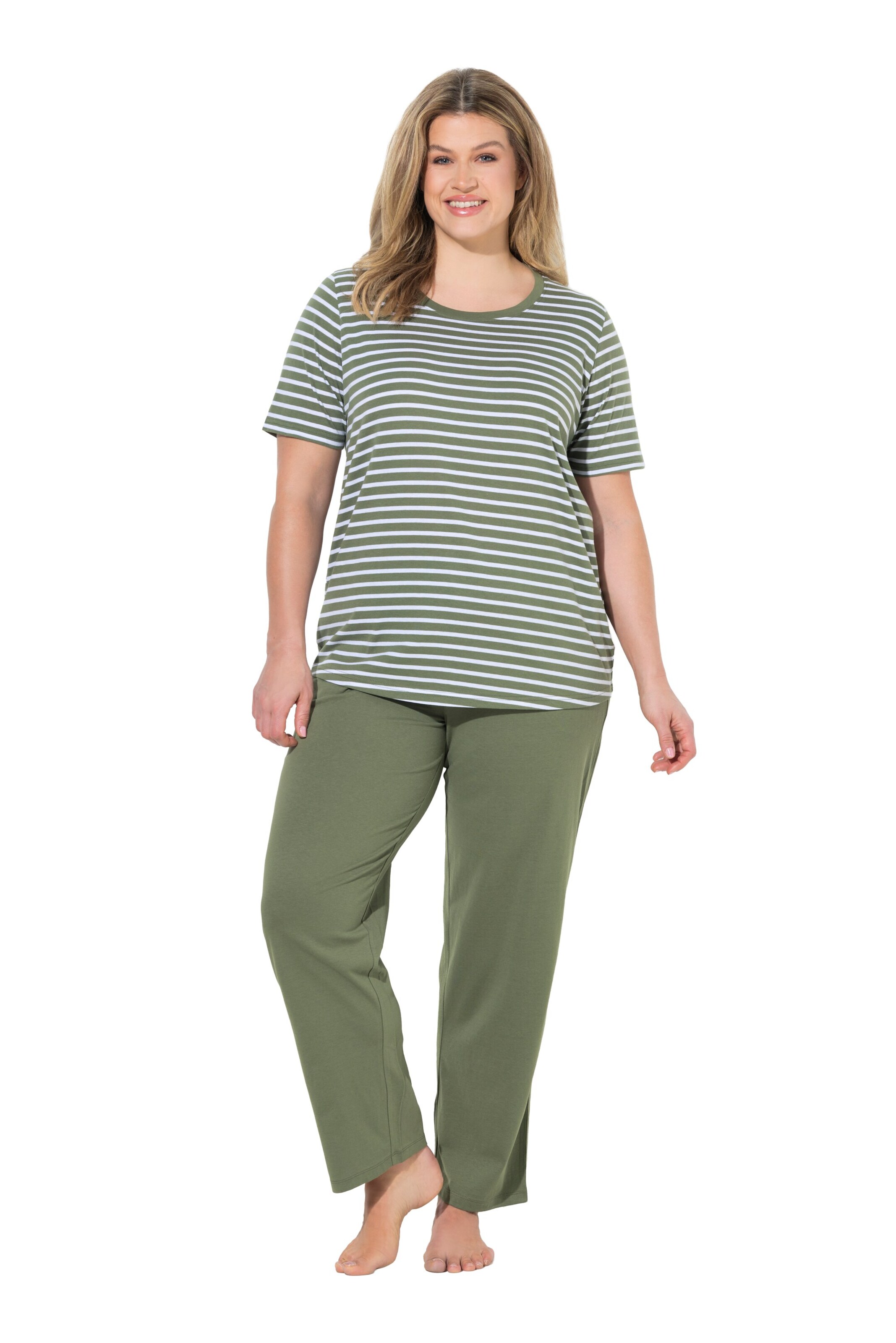 Ulla Popken Pyjama in Grün: Vorderseite