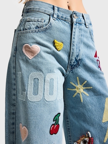 Regular Jean 'STRAIGHT MID RISE JEANS' IT'S BASIC en bleu