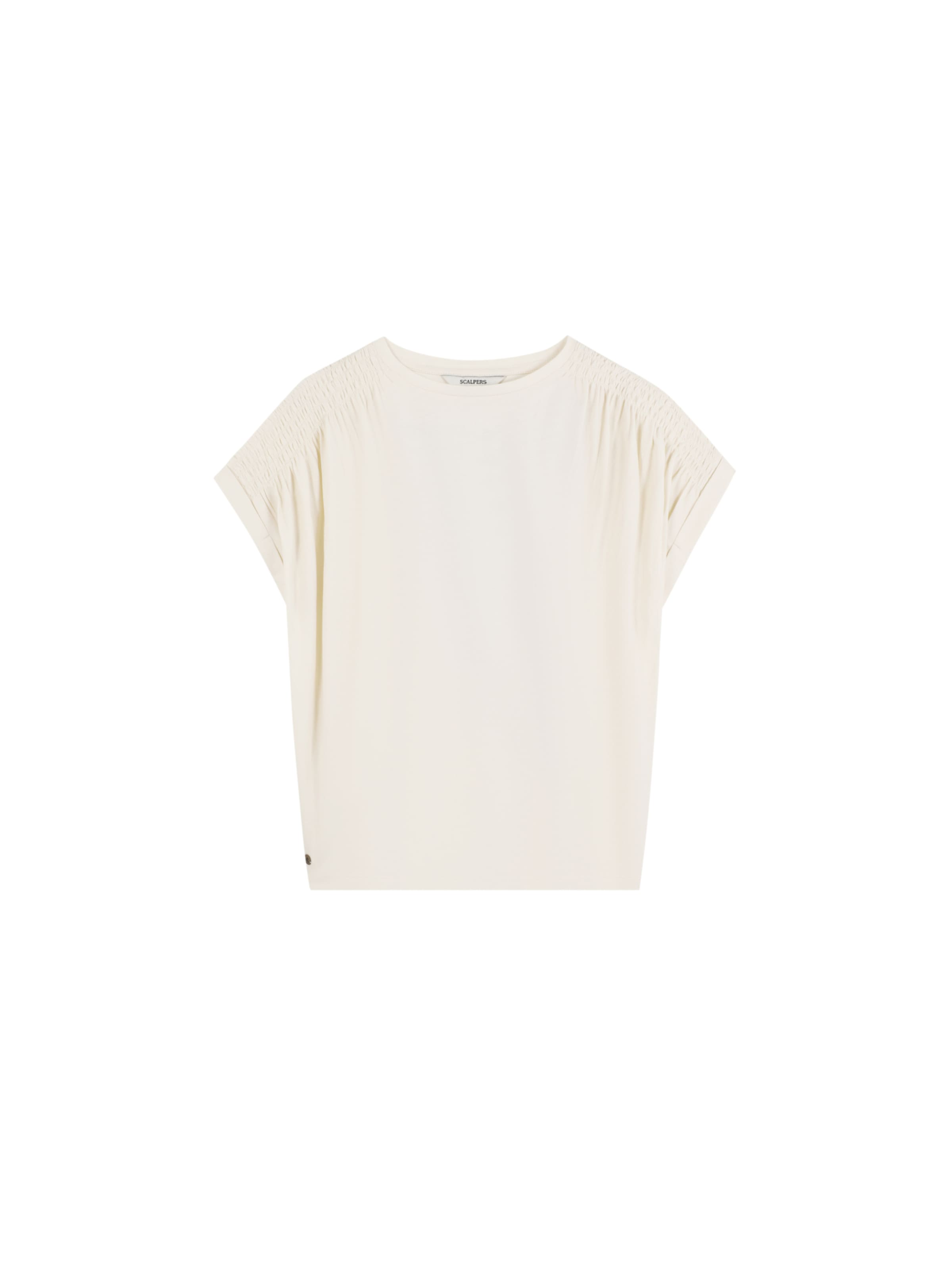 Scalpers Funkcionalna majica ' ' | bela barva: sprednja stran