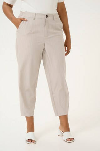 KAFFE CURVE Loosefit Hose  'Esta' in Beige: Vorderseite