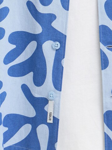 !Solid Comfort fit Button Up Shirt ' SDOLAVI ' in Blue