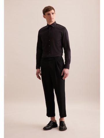 SEIDENSTICKER Regular Fit Hemd in Schwarz