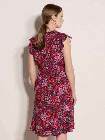 Apricot Ruffle Floral Patchwork Mini Dress ' ' in Lila