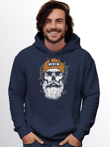 Neverless Sweatshirt 'Skull Moin' in Blue