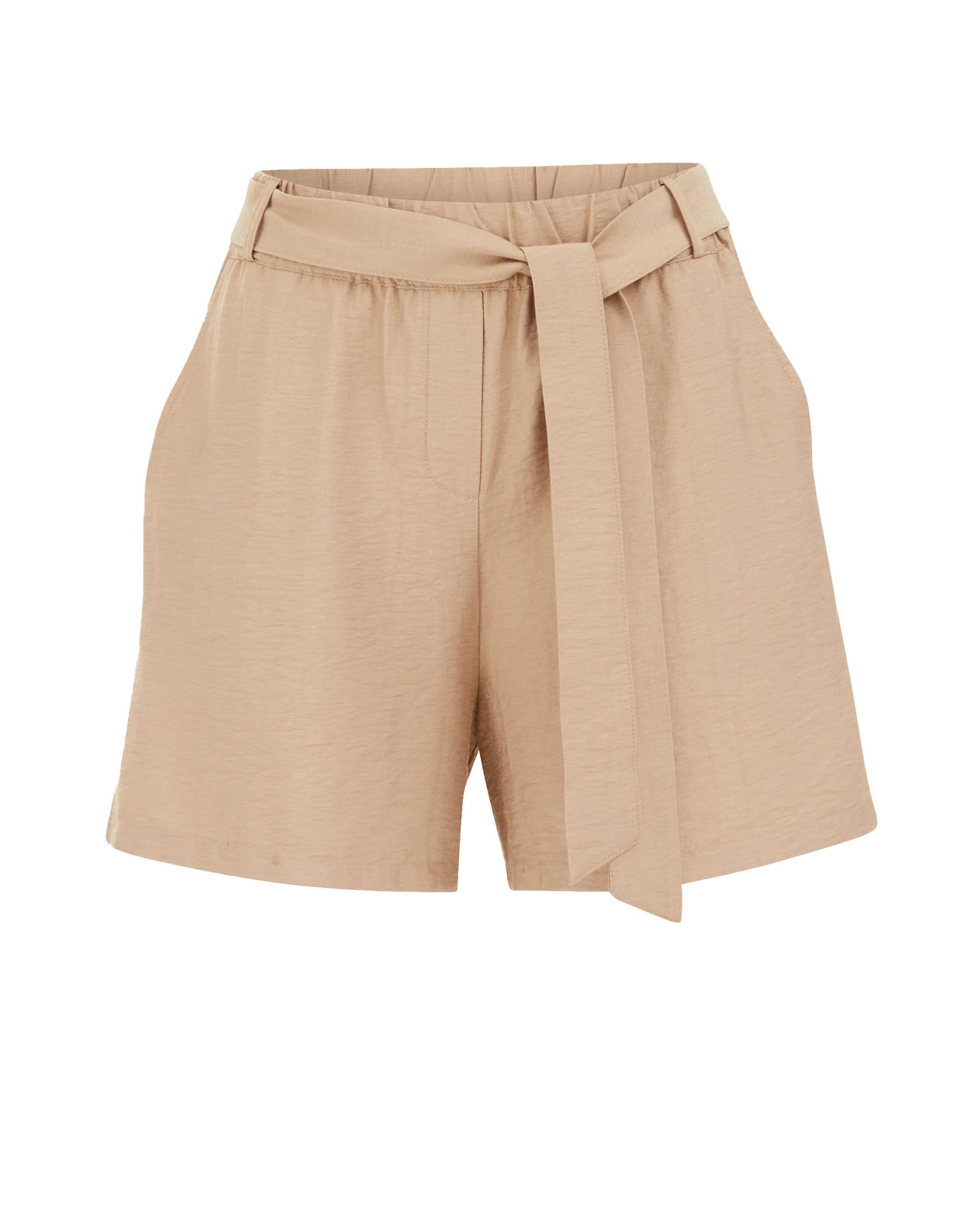 WE Fashion Loosefit Kalhoty – béžová: přední strana