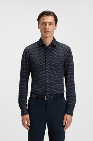 BOSS Slim fit Button Up Shirt in Blue: front