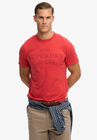 T-Shirt Superdry & Co en rouge : devant
