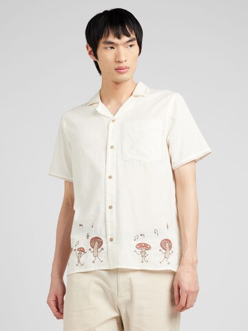 HOLLISTER - Ajuste regular Camisa en blanco: frente