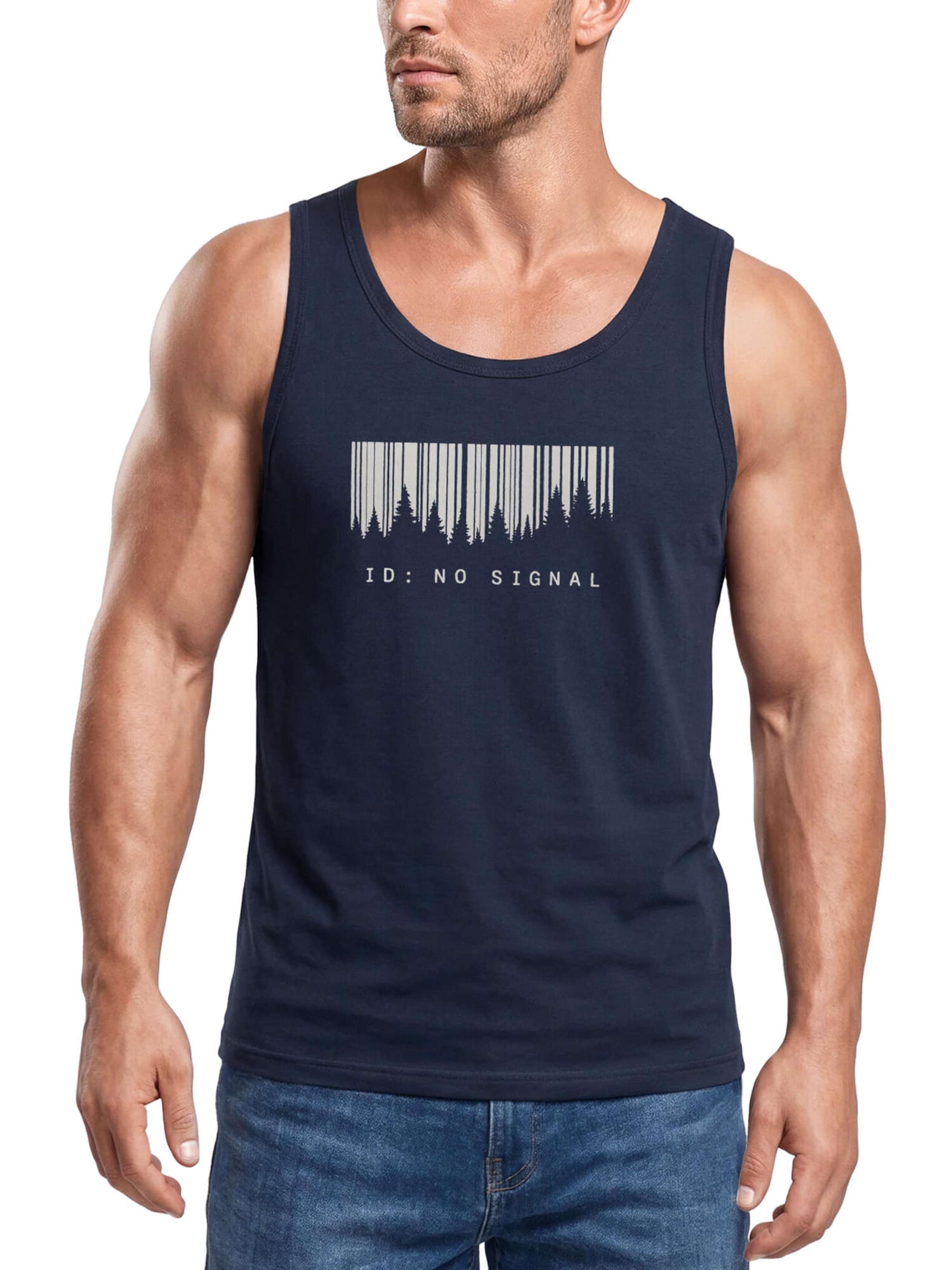 Neverless Shirt 'No Signal'‌ in Blau