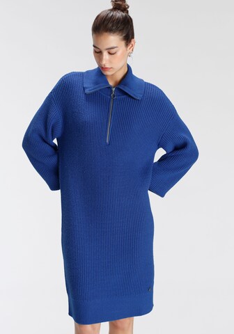 TAMARIS Knitted dress in Blue: front