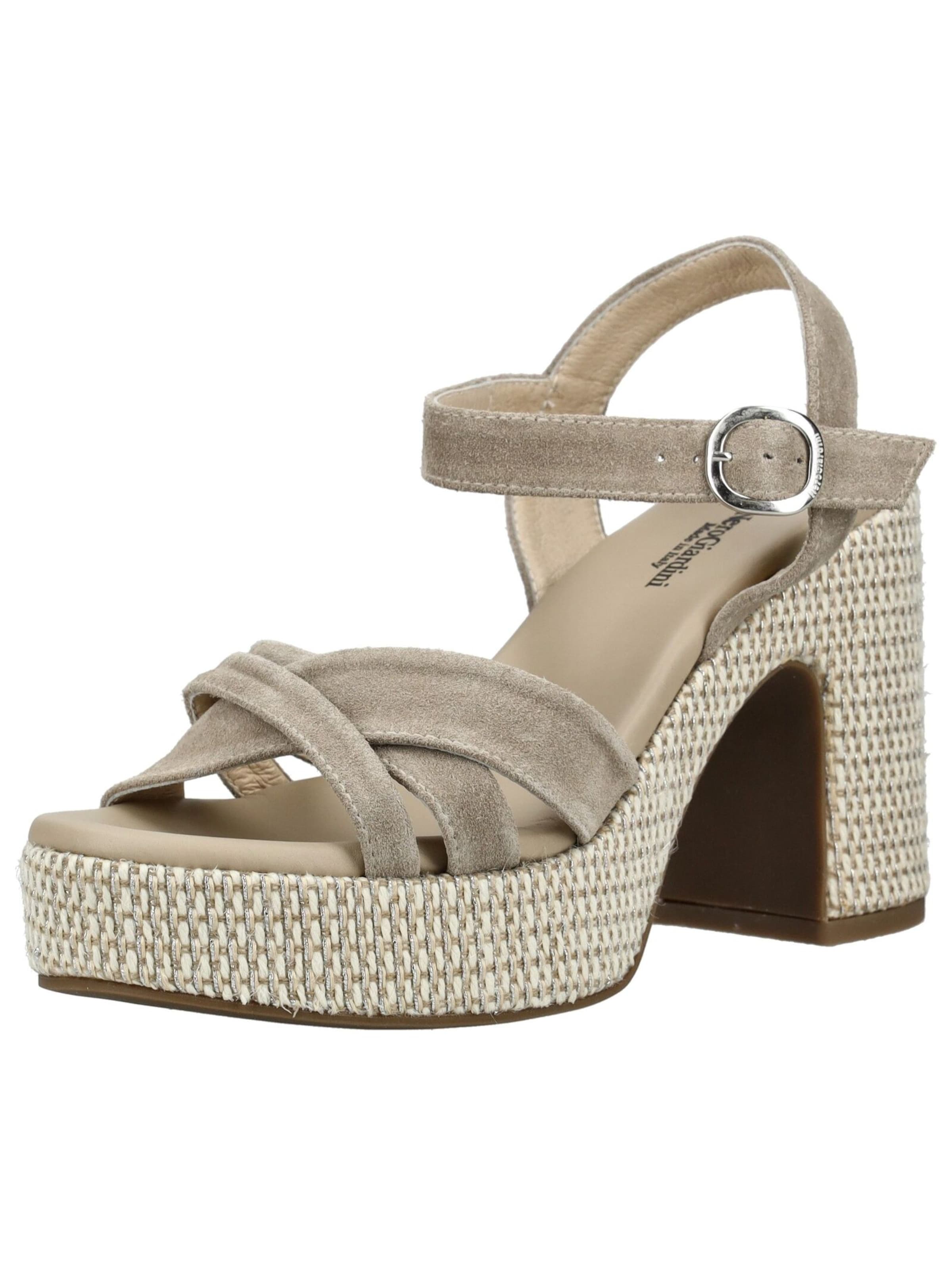 Sandalo con cinturino Nero Giardini di colore beige scuro, Visualizzazione prodotti