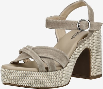 Nero Giardini Riemensandale in Beige: Vorderseite