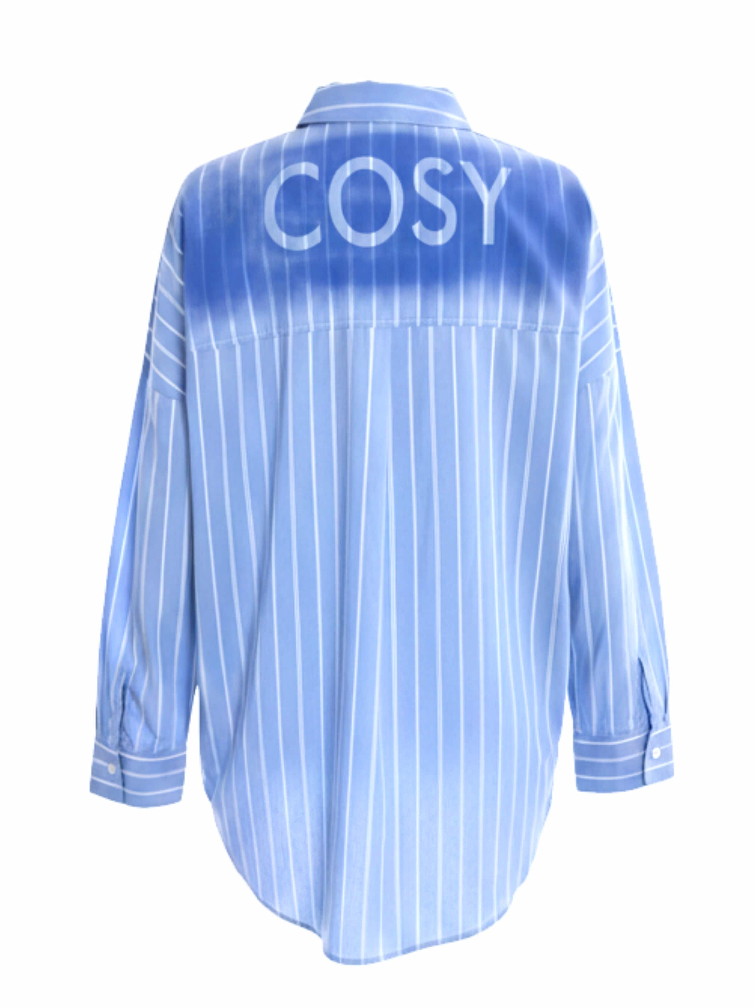 LIKS. Munich Blouse 'Damenbluse mit Print COSY aus Baumwolle - GloriaC' in Blauw
