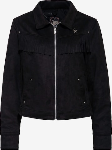 Queen Kerosin Zip-Up Hoodie in Purple: front